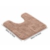 U-Shaped Bathroom Toilet Mat – Thick Plush Polyester Absorbent Rug