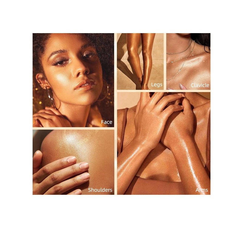 Glitter Powder Highlighter Makeup, Body Brightens the Natural Three-dimensional Face