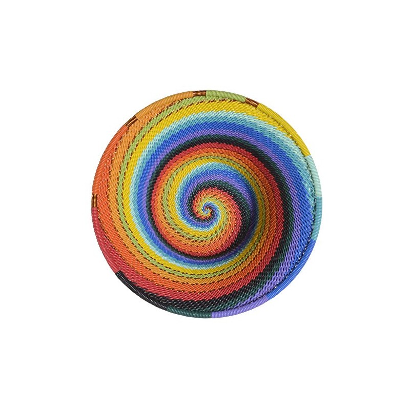 Fair Trade Zulu Telephone Wire Small Cone Basket, African Spirit