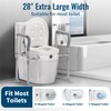 Raised Toilet Seat for Seniors with Handles - 3.5in Elevated