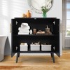SIHANM 000045_PB 2 Door Storage Cabinet, Pure Black