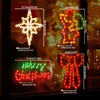 TWINGLEHOME 4 Pack 50L Christmas Window Silhouette Lights Decorations,Including: Santa