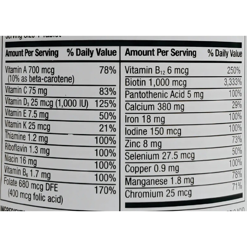 Multivitaminico Para Mujer Equate One Daily Wome´s 100 Tab. Sabor