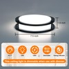 7.5 Inch Round Black Ceiling Light Fixture for Living Room