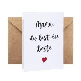 Qaziuy Mother's Day Card, Mum You Are The Best Greeting Cards with Envelope Merry Mother's Day Cards Mum Card for Birthday Mother's Day Gifts Card
