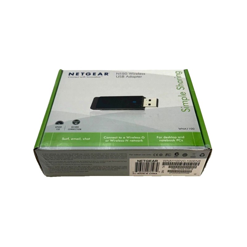 Netgear WNA 1100VC-100ENS Dual Band Desktop N150 150Mbps Wireless USB