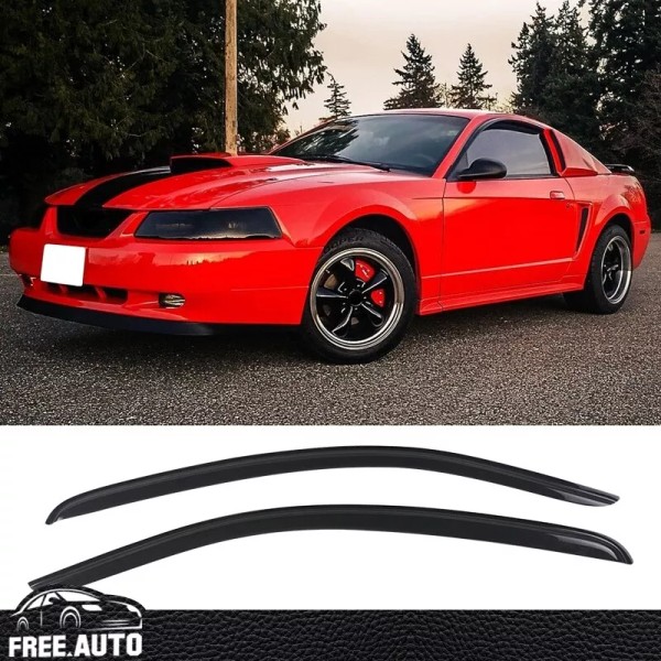 FREE-AUTO802 For 94-04 Ford Mustang Window Visor Vent Sun Rain
