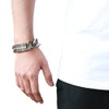 COOLSTEELANDBEYOND Mens Large Stainless Steel Cross Identity Curb Chain Bracelet
