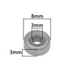 Unxuey 10pcs 3x8x3mm Steel Deep Groove Ball Bearings Longboard Model