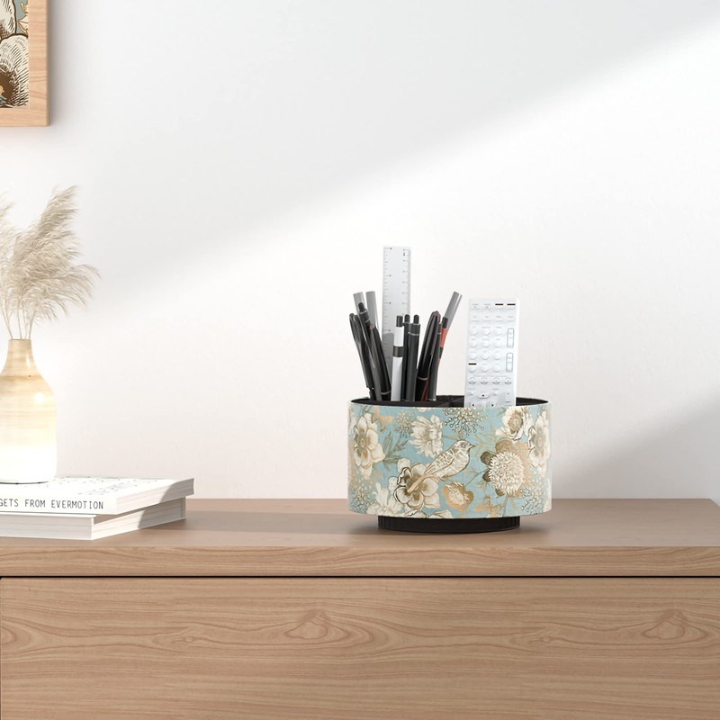 Jasenna 360 Degree Rotating Pen Holder - 4-Grid Classification Pencil