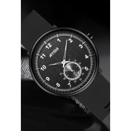 GEDIYAR Mens Minimalist Watches with Slim Case Ultra Thin Waterproof Fashion Sports Analog Quartz Simple Wrist Watch for Men(A8621 Black Silicone)