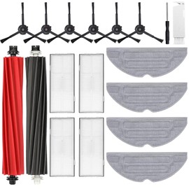 APZOVO APZOVO Zubeh?r f??r Roborock S8 S8 Plus S8 Pro Ultra, Ersatzteil Set f??r Roborock S8 S8+ S8 Pro Ultra, Zubeh?rset f??r Roborock S8 S8+ / S8 Plus, 2 Gummib??rsten 4 Hepa-Filter 6 Seitenb??rsten 4 Wischtuch