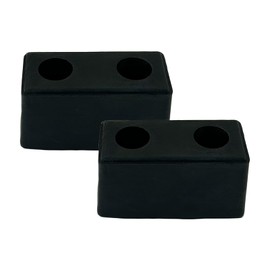 Fudatong 2 Pack Buffers USA Molded Rubber Bumper Block Dock Buffer 6x3x3 for Chassis/Trailers/Truck/Flatbed/Reefer with Steel Washer (4502-1276)