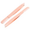 Baluue 4pcs Eyebrow Tweezers with Precision Slanted Tip and Comb
