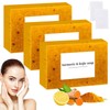 3PCS Turmeric Soap Bar,Deep cleansingSoap,Moisturizing Soap For Face &Body,Body wash