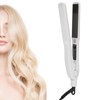 Professional Electric Hair Straightening Curling Iron DualUse Hair Straightener (White