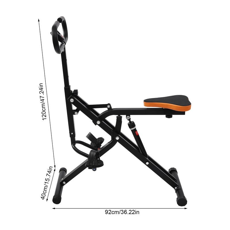 CUBELLIN Squat Machine 12 Positions Resistance Adjustable Ride and Rowing