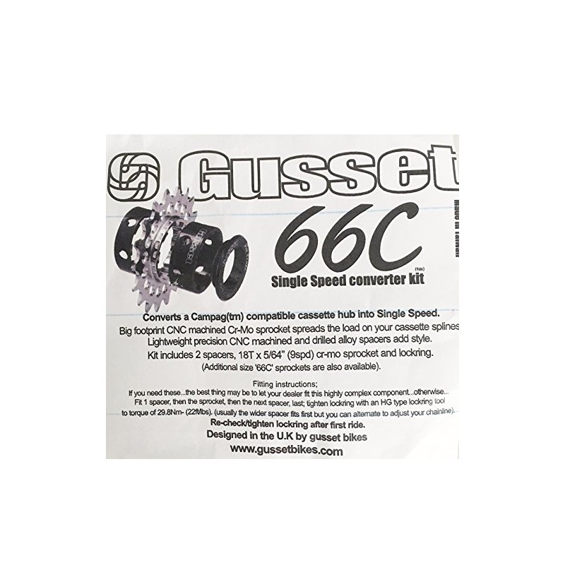 Gusset 1-ER 66c Campag SS Single Speed 18 Tooth Conversion