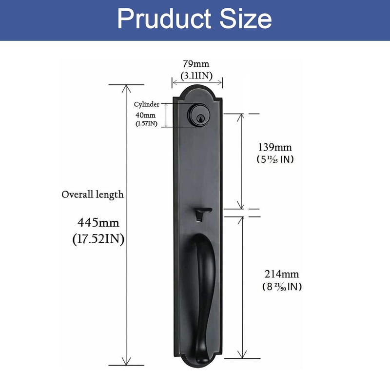 NEWBANG HARDWARE Front Double Out Door Handleset for Exterior Front