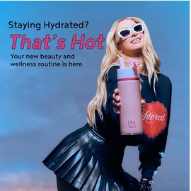 VITAPOD Paris Hilton x Vitapod Water Enhancer Starter Bundle – 6 Pods, 22oz Insulated Bottle, Leakproof Sip Lid, 3 Flavors - Color: Pool Side Blue