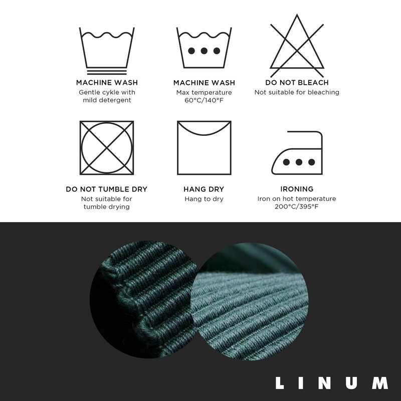 LINUM Plain Pack of 2 Placemats for Dining Table 35