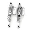 Silver & Chrome Remote Reservoir Motorcycle Shocks - Eye To