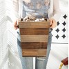 Small Wood Trash Can, Farmhouse Rectangular Garbage Can Waste Basket,