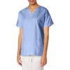 Cherokee Women's S V Neck Scrubs Shirt, Ciel, Small