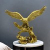 DESHINTKE Large Golden Eagle Resin Ornaments, Soaring Eagle Modern Home