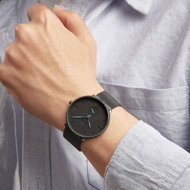 WWOOR Reloj de Pulsera para Hombre Esfera De Cuarzo Negro Dial Correa Relojes para Hombres Reloj Militar