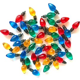 100 Assorted Colors Christmas Light Buttons Embellishments for DIY Arts & Crafts