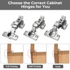VIPMOON 4Pack Inset Soft Close Cabinet Hinges-35mm Concealed Hydraulic Slow