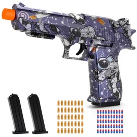 Trokiomi Soft Bullet Toy Gun Shell Ejecting for Age 8, 9, 10, 11, 12+ Years Old Boys, Realistic Toy Pistol with 50 Foam Bullets, 40 Shells & 2 Clips, Ideal Christmas Birthday Gift