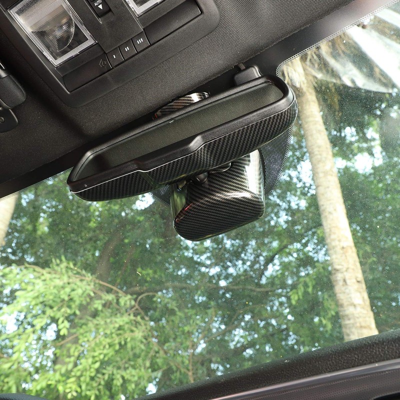 Voodonala for Challenger ABS Carbon Fiber Interior Rearview Mirror Cover