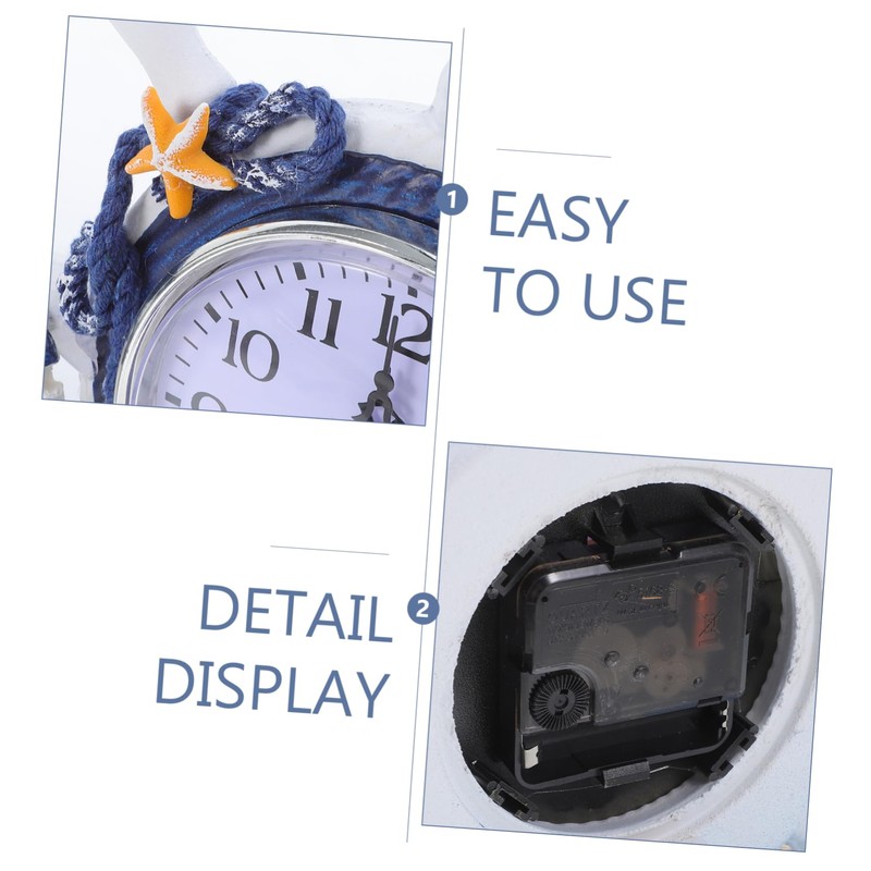 CORHAD 1Pc Nautical Style Silent Clock Unique Lighthouse Desk Decor