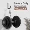 10-Pack Wall Hook for Hanging, 10KG (Max), Stainless Coat Hooks
