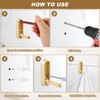 Foldable Wall Hooks, Gold, 5 Pack, Heavy Duty Coat and
