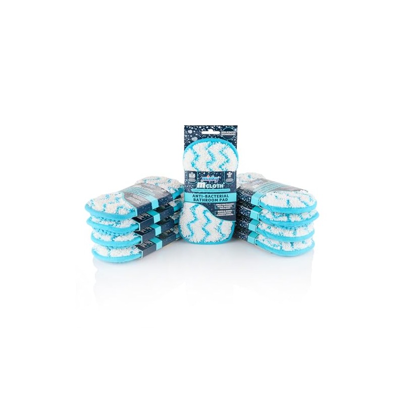 Minky M Cloth Anti-Bacterial Bathroom Cleaning Pad - 9 Pack,