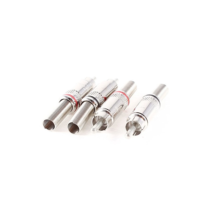Aexit 4 (Terminal, connector) Pcs Spring End RCA Male Audio