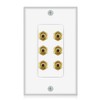 Banana Binding Post Two-Piece Coupler Inset Wall Plate for 3