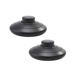 2 Pcs In-Line Foot Press Switch Standard lamp Foot Switch Round Inline Foot Switch for 2 or 3 Core Flex for Floor Lamp