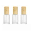 3Pcs 30ml 1oz Matte Glass Pump Lotion Bottles with Wood