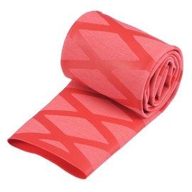 sourcing map Heat Shrink Wrap Tubing for Fishing Rod Grips Handle, 35mm Dia 57mm Flat 1.6ft 2:1 rate, Red