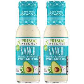 Primal Kitchen Ranch Salad Dressing & Marinade made with Avocado Oil, Whole30 Approved, Paleo Friendly, and Keto Certified, 8 Fluid Ounces, Pack of 2