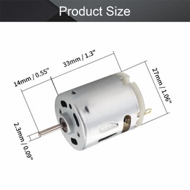 Fielect DC Motor 6V-12V 5680-10885RPM 0.38A Micro Motor Mini Motor Electric Motor Round Shaft for RC Boat DIY Airplane Toys Model DIY Hobby, 1 Pcs