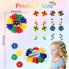 Obeoby 8PCS Hair Bows for Girls, Flower Hair Accessories Ribbon Bows With Alligator Clips for Back to School Gift, 4 Colors