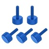sourcing map 5 Pcs M3x12mm Flat Head Knurled Thumb Screws,