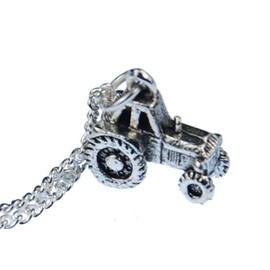 Miniblings Necklace Silver 45 cm Tractor Farm Agriculture Tractor Silver