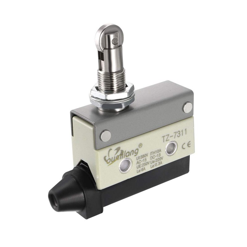uxcell 2PCS TZ-7311 SPDT 1NO+1NC Panel Mount Roller Plunger Type