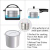 Stackable Steamer Insert Pans- Instant Pot Accessories 6 Qt-2 Silicone
